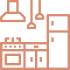 Fully equipped kitchen icon